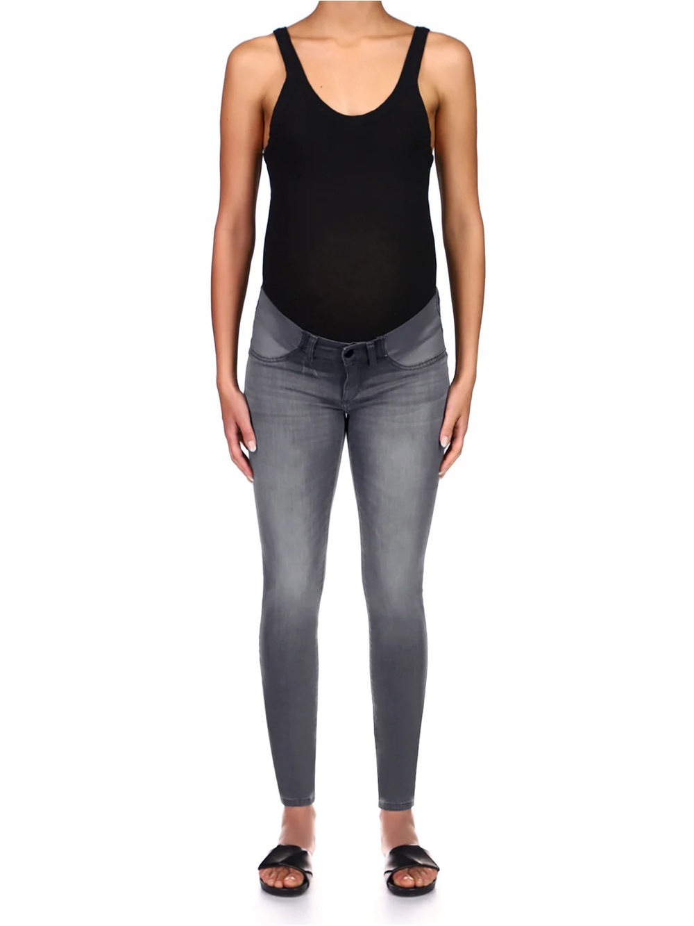 DL1961 Women's Grey Skinny Maternity Jeans